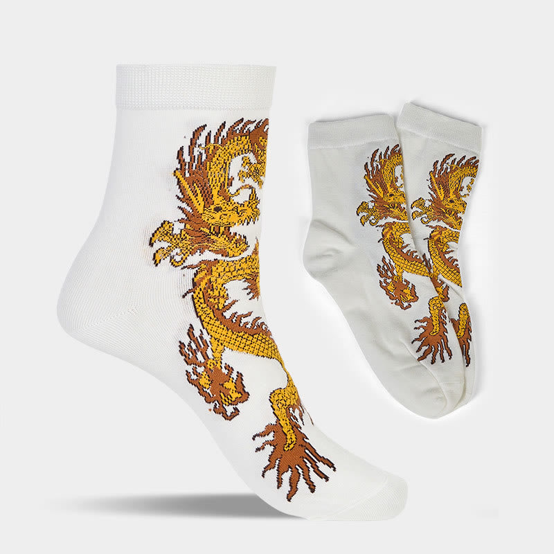 Buddha Stones Casual 5 par skarpetek damskich Golden Dragon Quarter - image 17