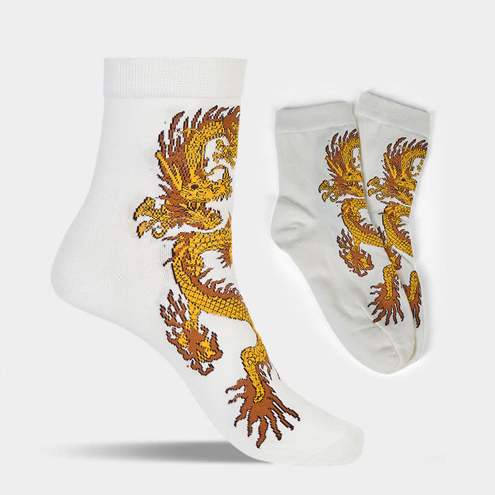 Buddha Stones Casual 5 par skarpetek damskich Golden Dragon Quarter - image 17