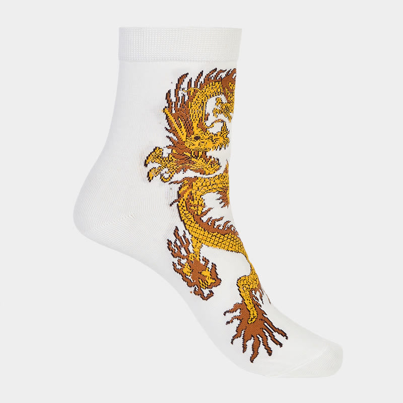 Buddha Stones Casual 5 par skarpetek damskich Golden Dragon Quarter - image 21
