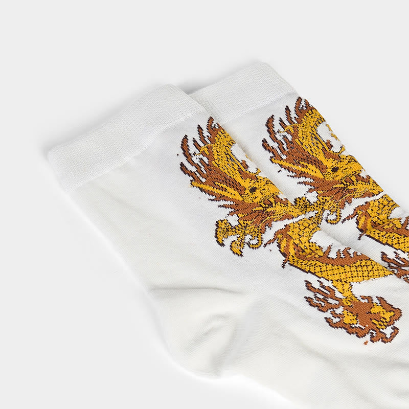 Buddha Stones Casual 5 par skarpetek damskich Golden Dragon Quarter - image 19