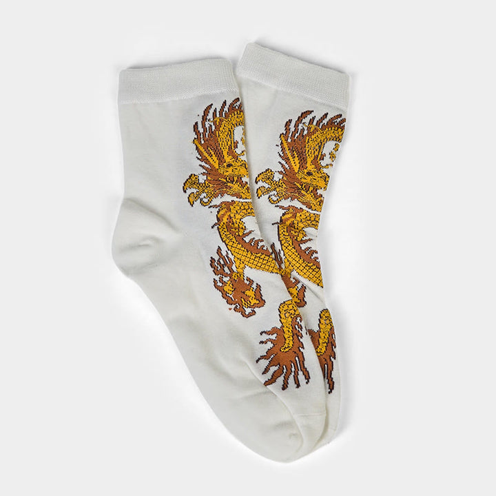 Buddha Stones Casual 5 par skarpetek damskich Golden Dragon Quarter - image 20