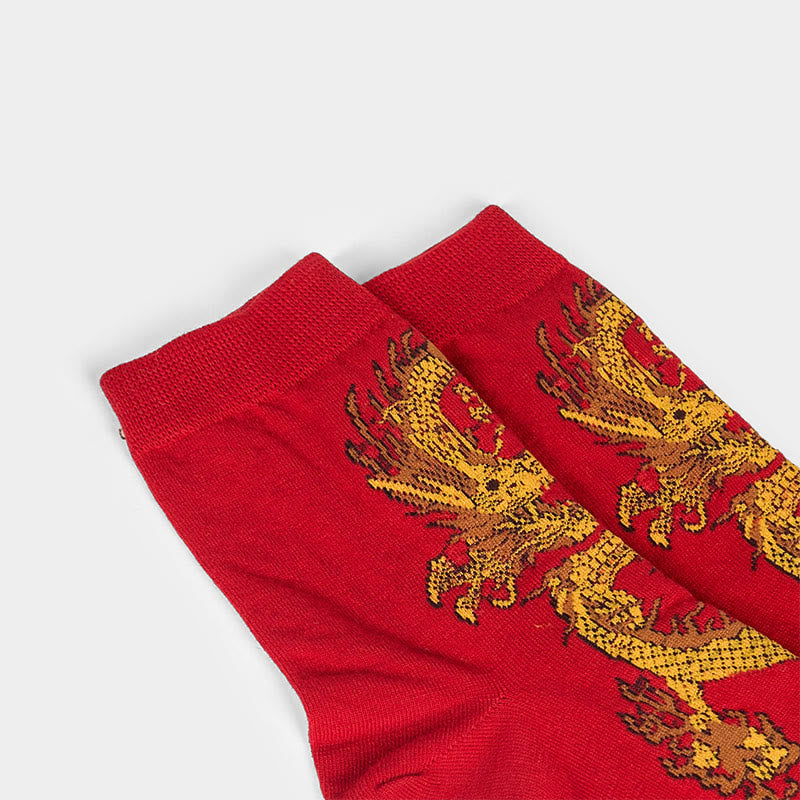 Buddha Stones Casual 5 par skarpetek damskich Golden Dragon Quarter - image 33