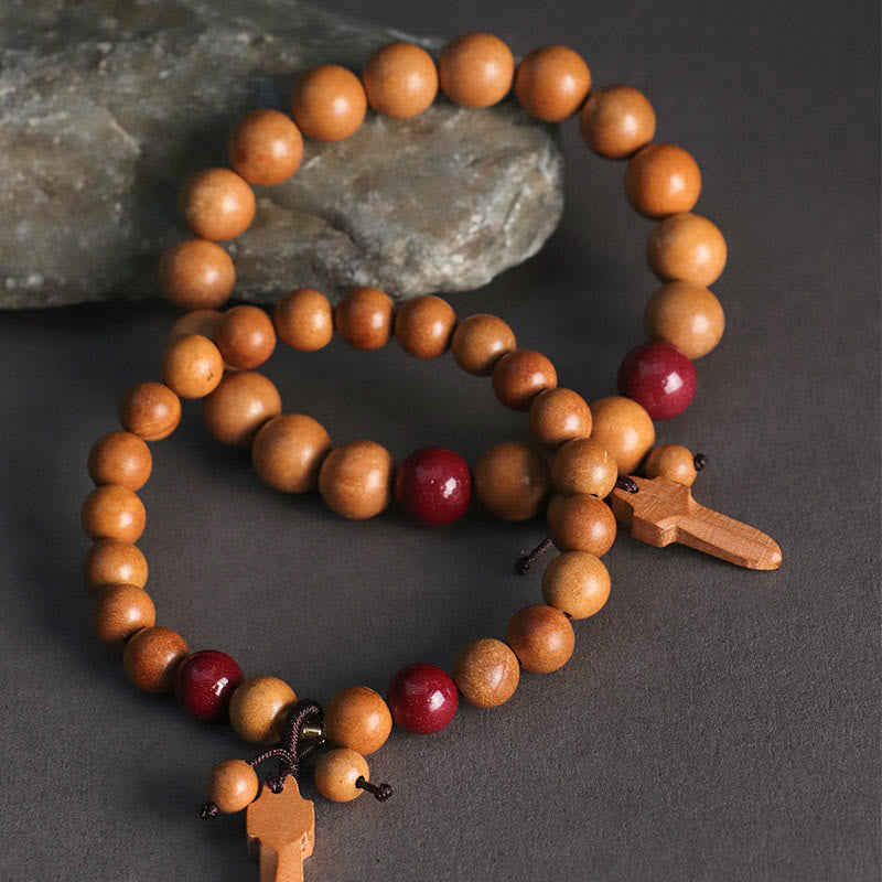 Bransoletka z Buddha Stones i mieczem z drewna brzoskwiniowego i cynobru - image 11