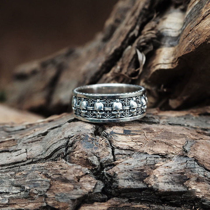 Buddha Stones Władca Lasu Zwłok Miedziana Czaszka Pierścień Nowego Początku - image 10