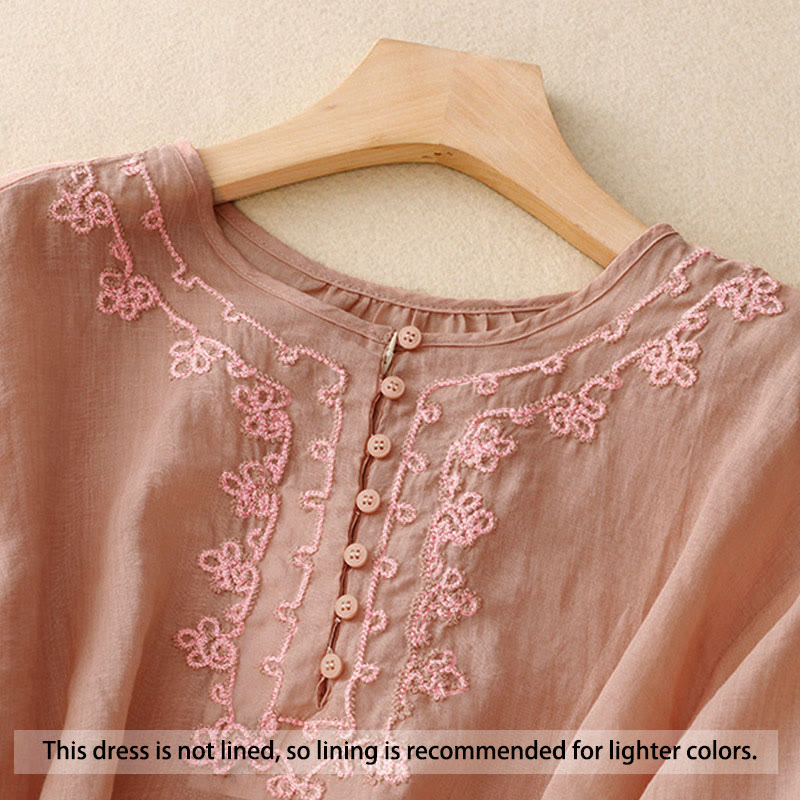 Koszula damska z krótkim rękawem i prostym wzorem żabiej klamry „Buddha Stones” - image 1