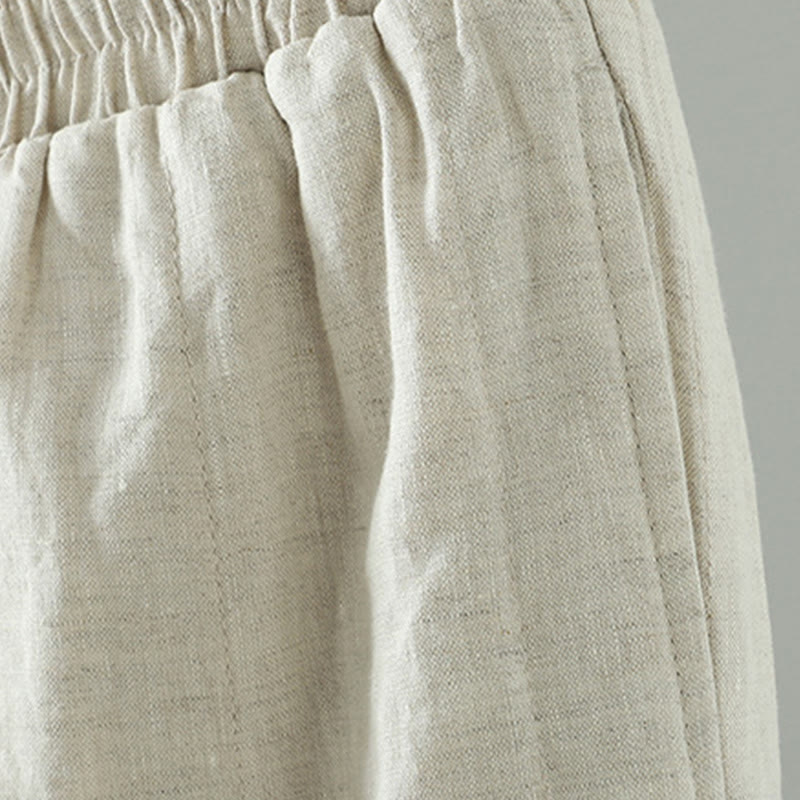 Spodnie damskie z szerokimi nogawkami i kieszeniami, haftowane żaby z Buddha Stones - image 15