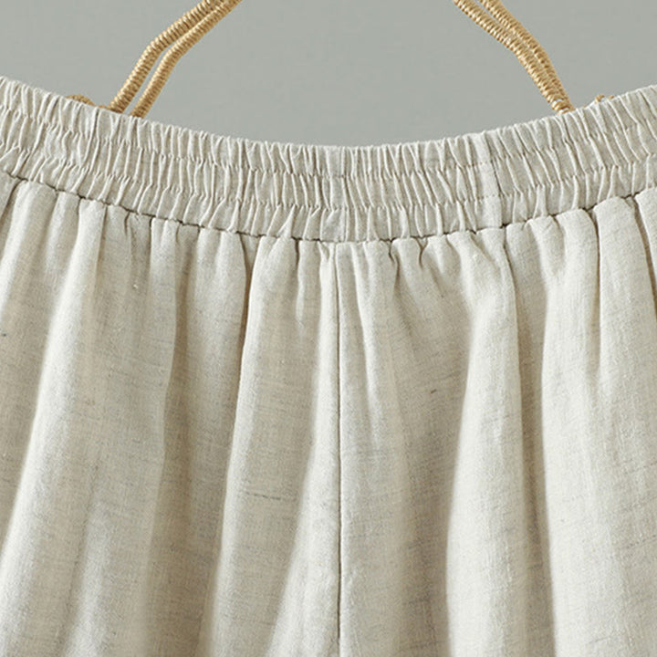 Spodnie damskie z szerokimi nogawkami i kieszeniami, haftowane żaby z Buddha Stones - image 16