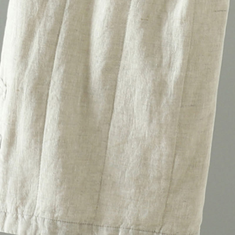 Spodnie damskie z szerokimi nogawkami i kieszeniami, haftowane żaby z Buddha Stones - image 8