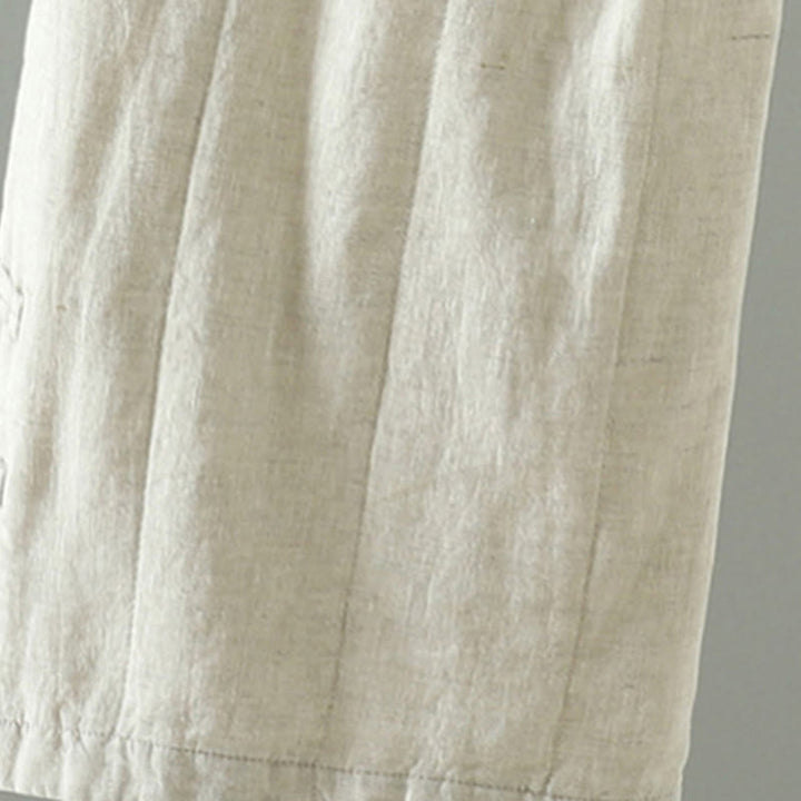 Spodnie damskie z szerokimi nogawkami i kieszeniami, haftowane żaby z Buddha Stones - image 8