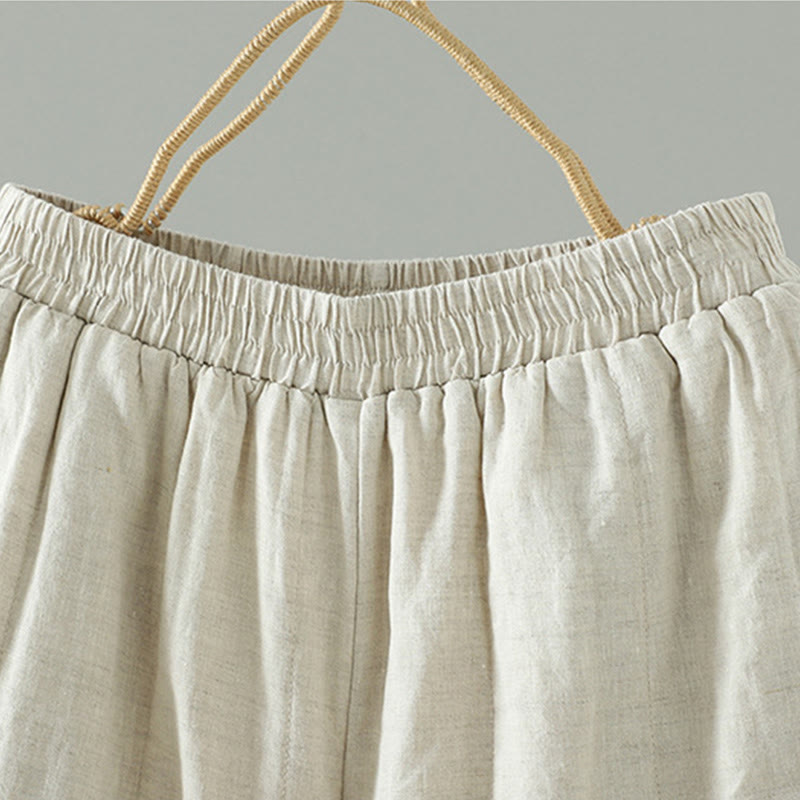 Spodnie damskie z szerokimi nogawkami i kieszeniami, haftowane żaby z Buddha Stones - image 11