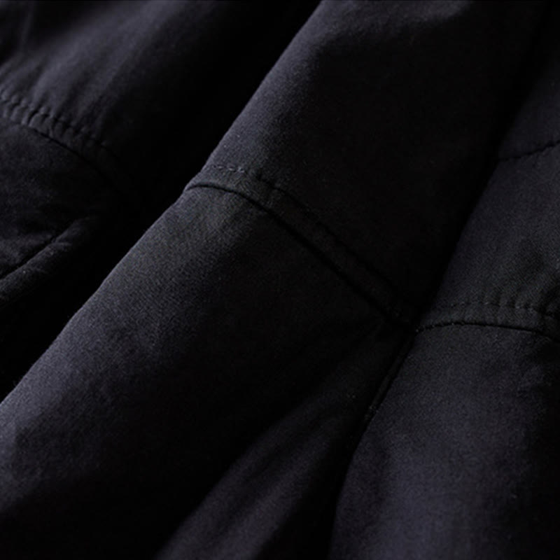 Damskie spodnie haremowe z grubej bawełny z kieszeniami i gładkimi, bawełnianymi watami w kolorze Buddha Stones - image 24