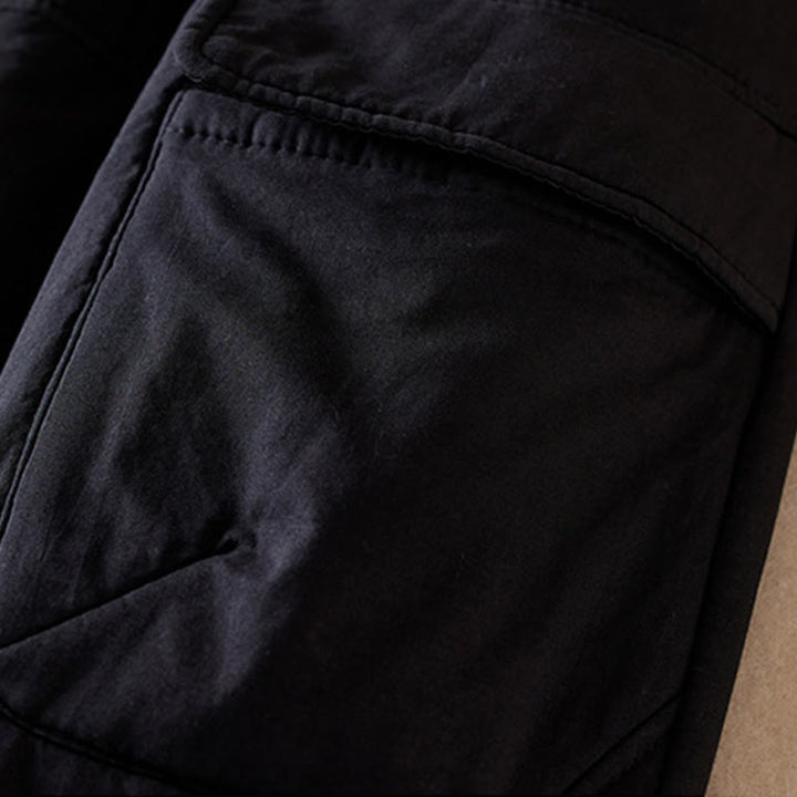 Damskie spodnie haremowe z grubej bawełny z kieszeniami i gładkimi, bawełnianymi watami w kolorze Buddha Stones - image 29