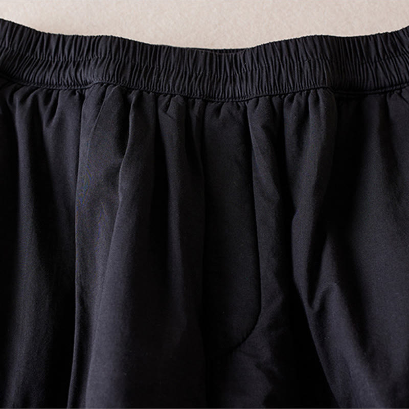 Damskie spodnie haremowe z grubej bawełny z kieszeniami i gładkimi, bawełnianymi watami w kolorze Buddha Stones - image 27