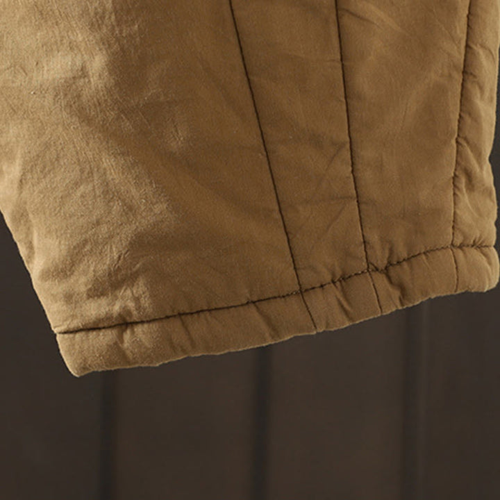 Spodnie damskie haremowe z bawełny z kieszeniami i gładkimi, ciepłymi, bawełnianymi Buddha Stones - image 3