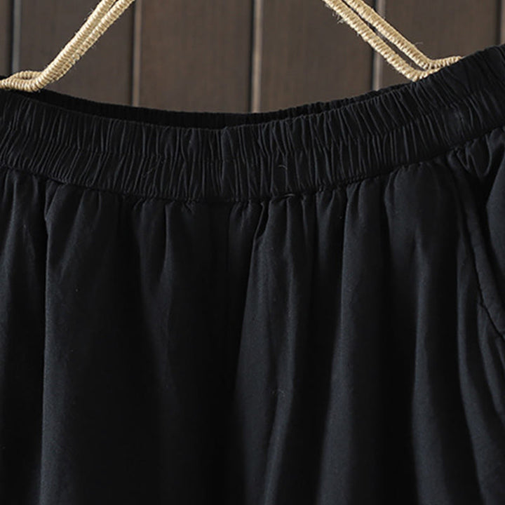 Spodnie damskie haremowe z bawełny z kieszeniami i gładkimi, ciepłymi, bawełnianymi Buddha Stones - image 15