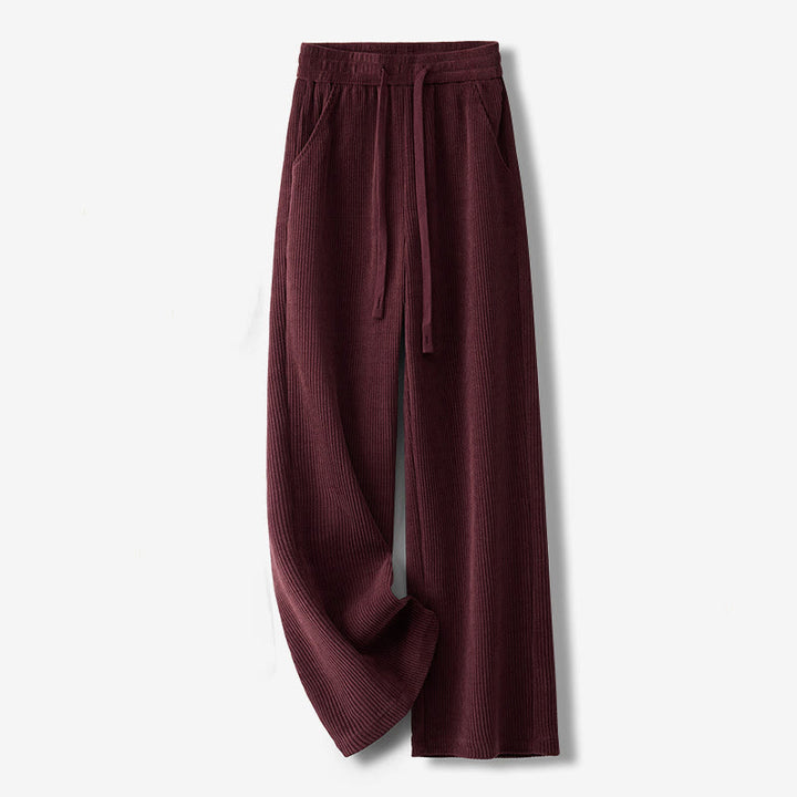 Spodnie damskie z bawełny Buddha Stones Casual Corduroy Cotton-Pitch z kieszeniami - Ciemna Magenta - US12, UK/AU16, EU44 (3XL) - image 13