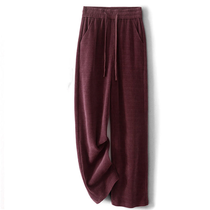 Spodnie damskie z bawełny Buddha Stones Casual Corduroy Cotton-Pitch z kieszeniami - image 17