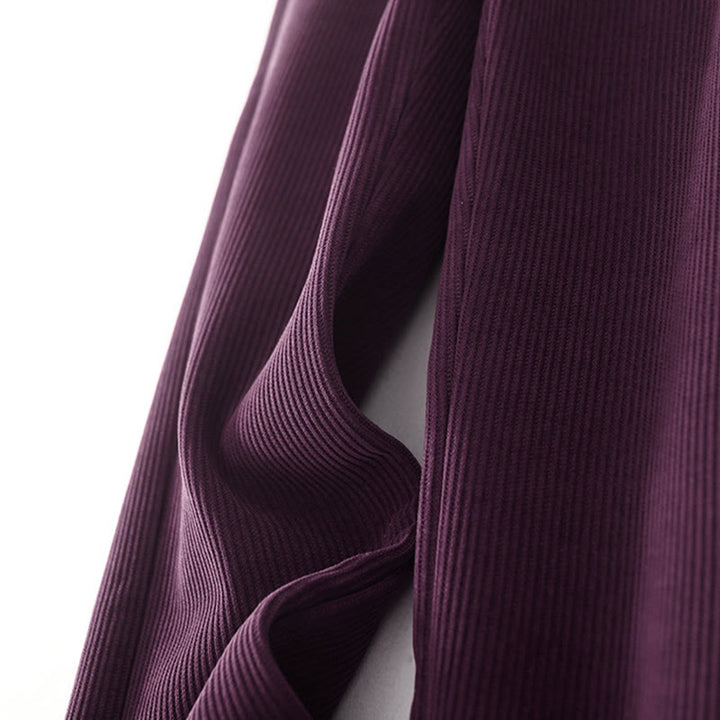 Spodnie damskie z bawełny Buddha Stones Casual Corduroy Cotton-Pitch z kieszeniami - image 28