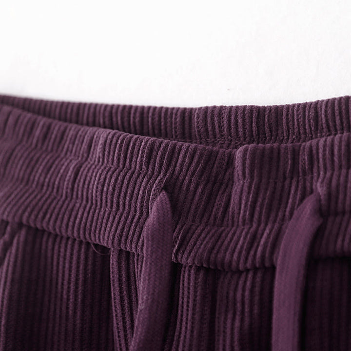 Spodnie damskie z bawełny Buddha Stones Casual Corduroy Cotton-Pitch z kieszeniami - image 29