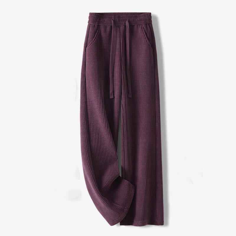 Spodnie damskie z bawełny Buddha Stones Casual Corduroy Cotton-Pitch z kieszeniami - Fioletowy - US12, UK/AU16, EU44 (3XL) - image 27