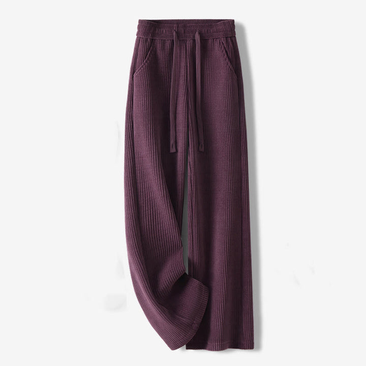 Spodnie damskie z bawełny Buddha Stones Casual Corduroy Cotton-Pitch z kieszeniami - Fioletowy - US12, UK/AU16, EU44 (3XL) - image 27