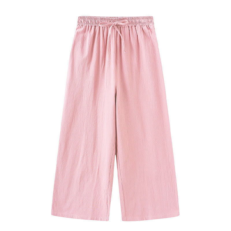 Buddha Stones 2 szt. Koszula z długim rękawem z kieszeniami Spodnie ze ściągaczem Medytacja Bawełna Lniana Odzież Damska Zestaw - image 9