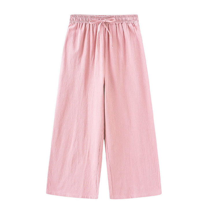 Buddha Stones 2 szt. Koszula z długim rękawem z kieszeniami Spodnie ze ściągaczem Medytacja Bawełna Lniana Odzież Damska Zestaw - image 9