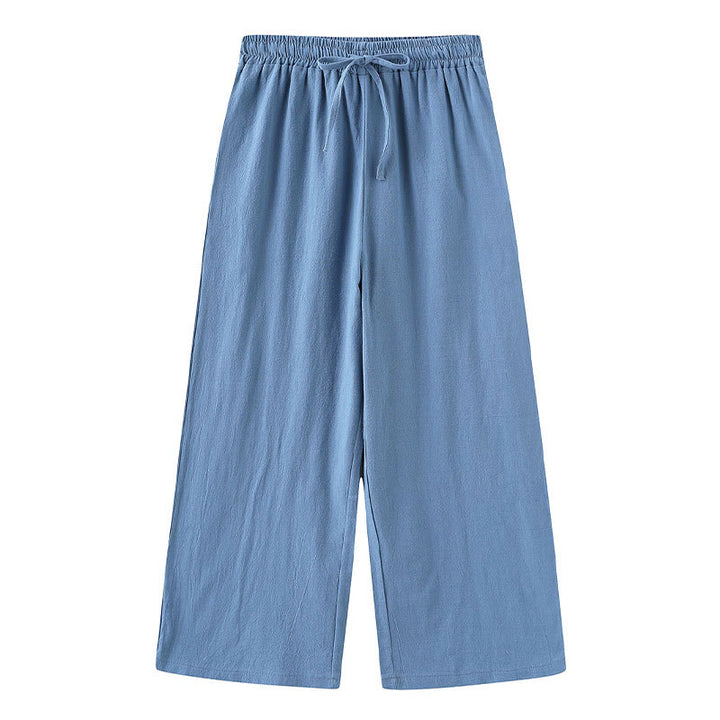 Buddha Stones 2 szt. Koszula z długim rękawem z kieszeniami Spodnie ze ściągaczem Medytacja Bawełna Lniana Odzież Damska Zestaw - image 21