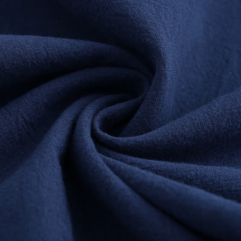 Buddha Stones 2 szt. Koszula z długim rękawem z kieszeniami Spodnie ze ściągaczem Medytacja Bawełna Lniana Odzież Damska Zestaw - image 34