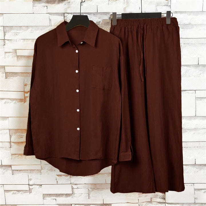 Buddha Stones 2 szt. Koszula z długim rękawem z kieszeniami Spodnie ze ściągaczem Medytacja Bawełna Lniana Odzież Damska Zestaw - image 41