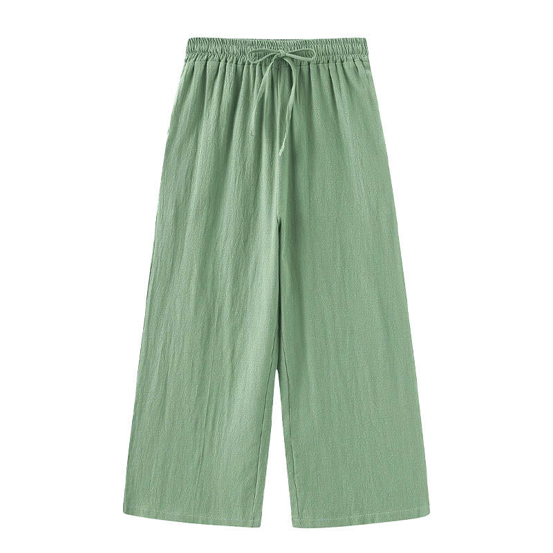 Buddha Stones 2 szt. Koszula z długim rękawem z kieszeniami Spodnie ze ściągaczem Medytacja Bawełna Lniana Odzież Damska Zestaw - image 45