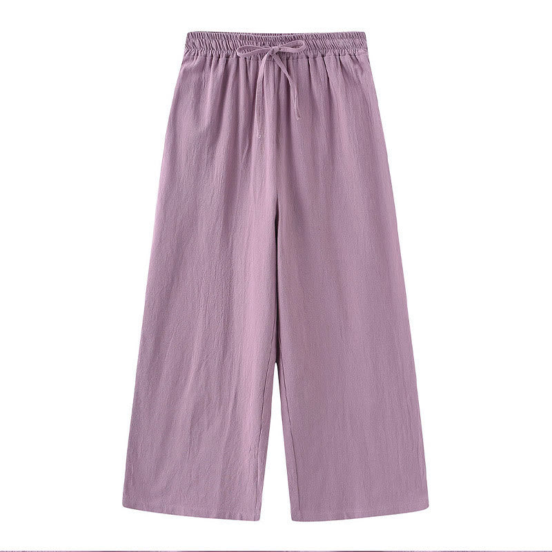 Buddha Stones 2 szt. Koszula z długim rękawem z kieszeniami Spodnie ze ściągaczem Medytacja Bawełna Lniana Odzież Damska Zestaw - image 57