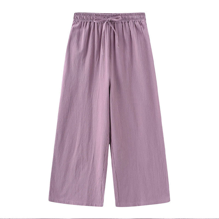 Buddha Stones 2 szt. Koszula z długim rękawem z kieszeniami Spodnie ze ściągaczem Medytacja Bawełna Lniana Odzież Damska Zestaw - image 57