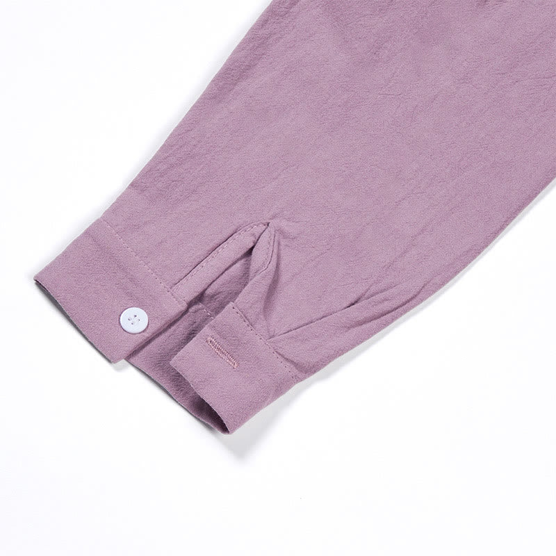 Buddha Stones 2 szt. Koszula z długim rękawem z kieszeniami Spodnie ze ściągaczem Medytacja Bawełna Lniana Odzież Damska Zestaw - image 61