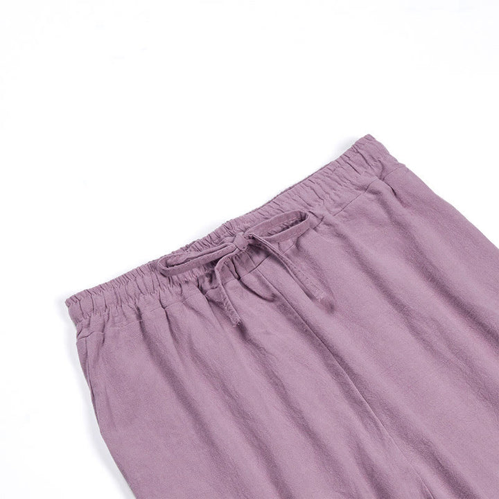 Buddha Stones 2 szt. Koszula z długim rękawem z kieszeniami Spodnie ze ściągaczem Medytacja Bawełna Lniana Odzież Damska Zestaw - image 63