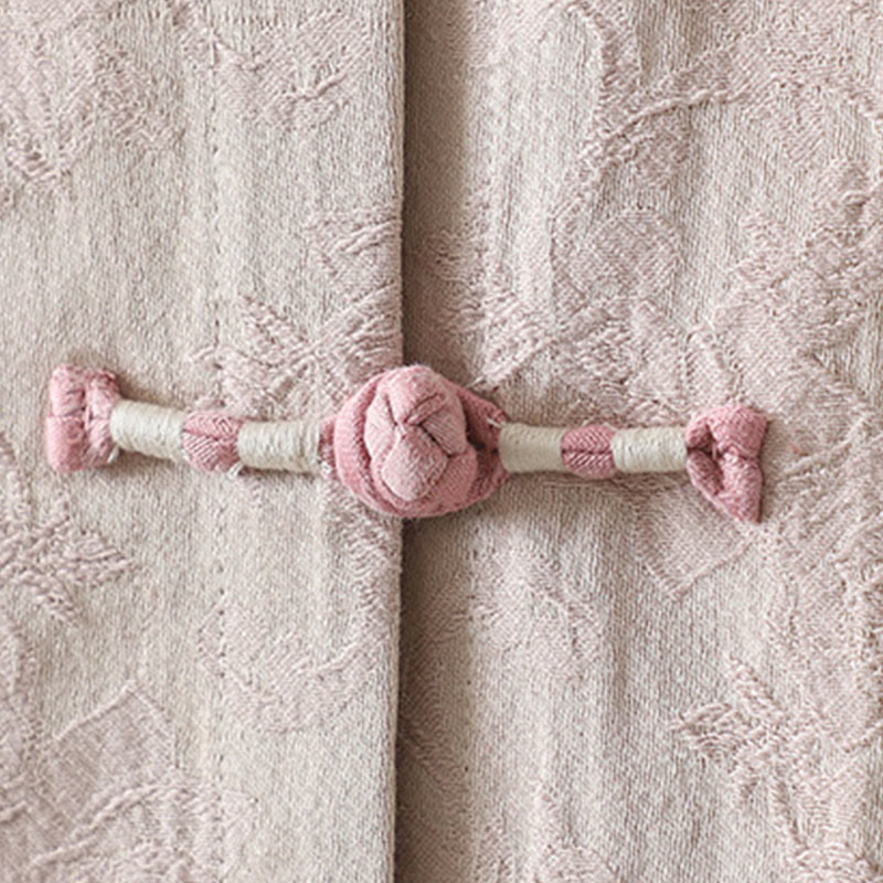 Koszula damska z długim rękawem i stójką z motywem kwiatów "Buddha Stones" z bawełny - image 4