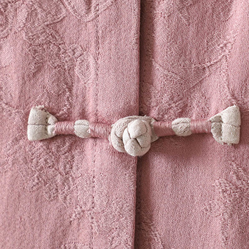 Koszula damska z długim rękawem i stójką z motywem kwiatów "Buddha Stones" z bawełny - image 13