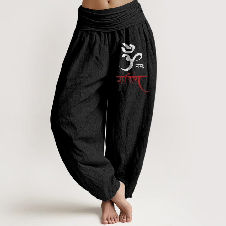 Damskie Buddha Stones Om Spells Pattern - Czarny - US22, UK/AU26, EU54 (6XL) - image 5