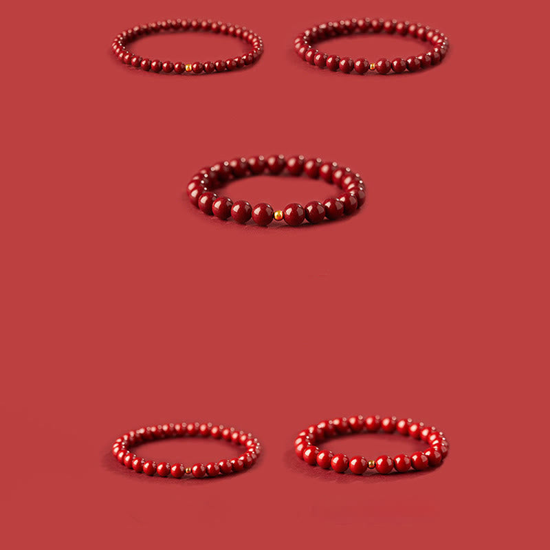 Bransoletka z błogosławieństwem z Buddha Stones ze srebra próby 925 i koralików cynobrowych - image 14