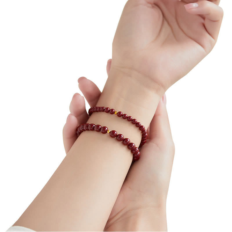 Bransoletka z błogosławieństwem z Buddha Stones ze srebra próby 925 i koralików cynobrowych - image 11