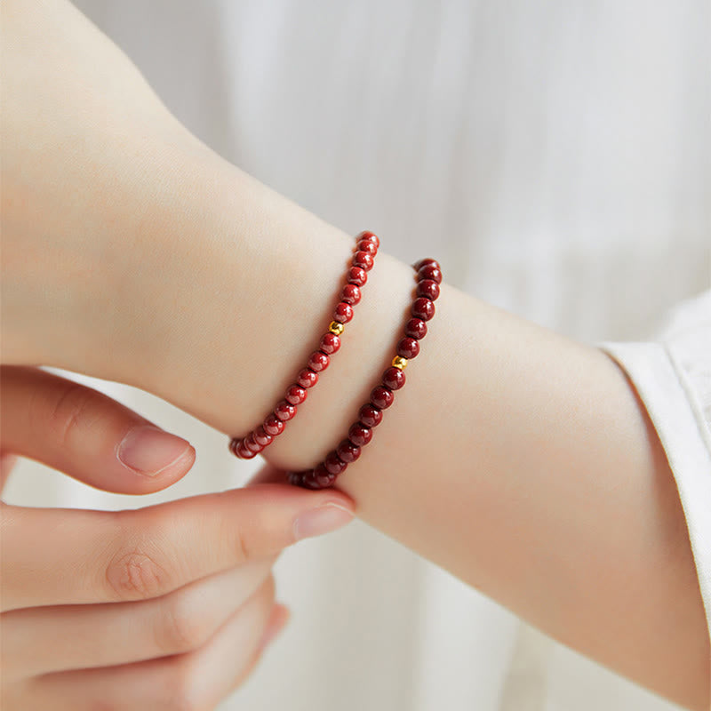 Bransoletka z błogosławieństwem z Buddha Stones ze srebra próby 925 i koralików cynobrowych - image 15