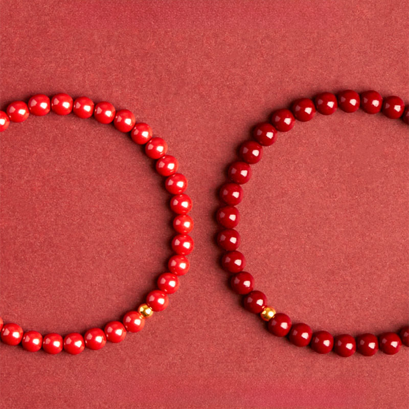 Bransoletka z błogosławieństwem z Buddha Stones ze srebra próby 925 i koralików cynobrowych - image 10