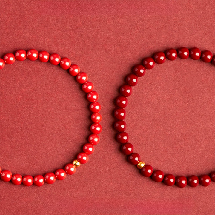 Bransoletka z błogosławieństwem z Buddha Stones ze srebra próby 925 i koralików cynobrowych - image 10