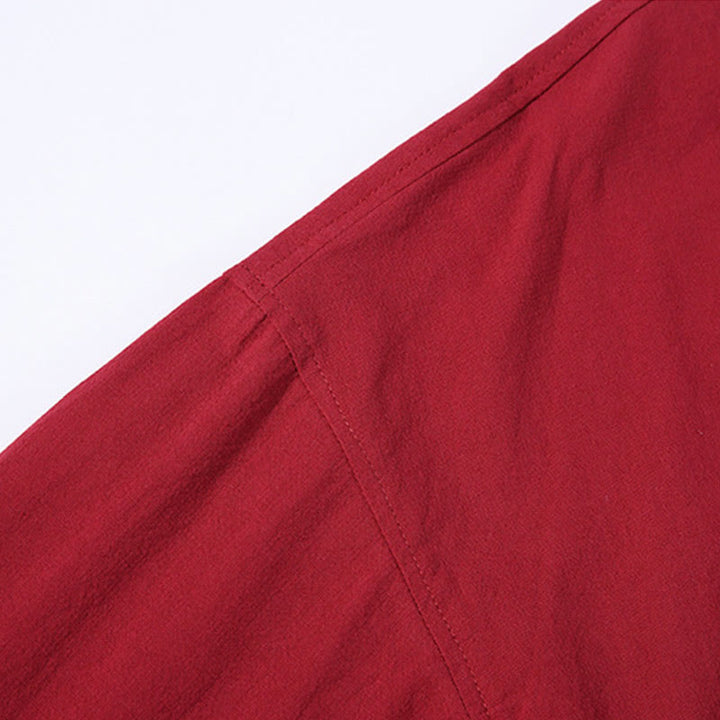 Męska kurtka kimono z jednokolorowymi sznurowanymi rękawami i odkrytym przodem, z motywem kamieni Buddha Stones - image 8