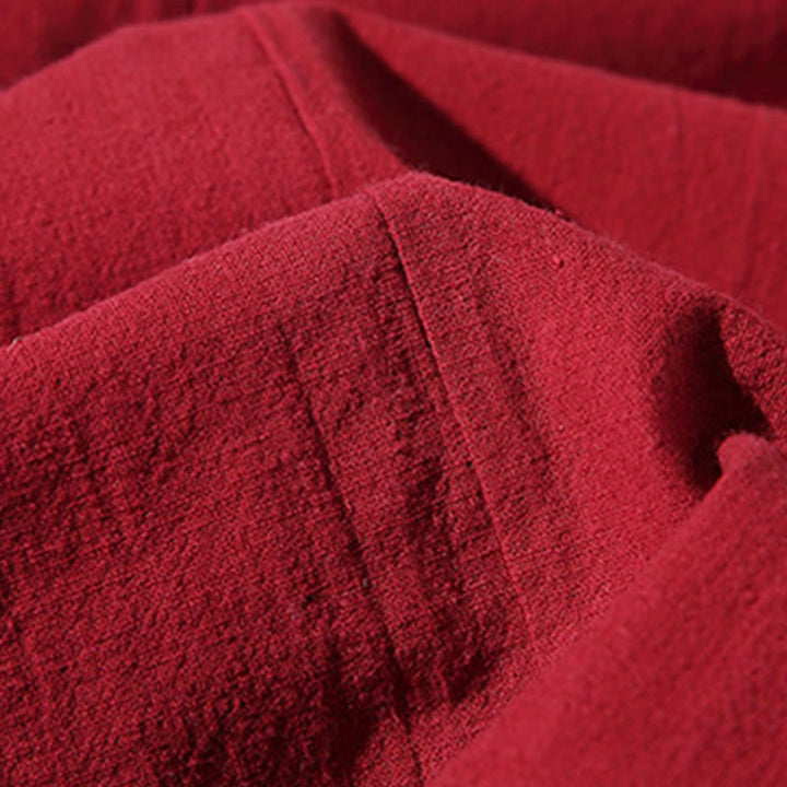 Buddha Stones Żuraw Pomyślne Chmury Haft Męskie Kimono Rękaw Trzy Czwarte - image 7