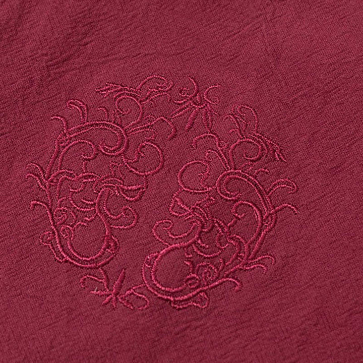 Buddha Stones, 2 szt., gładki męski komplet koszuli z długim rękawem i spodniami bawełnianymi z kieszeniami i żabką - image 9