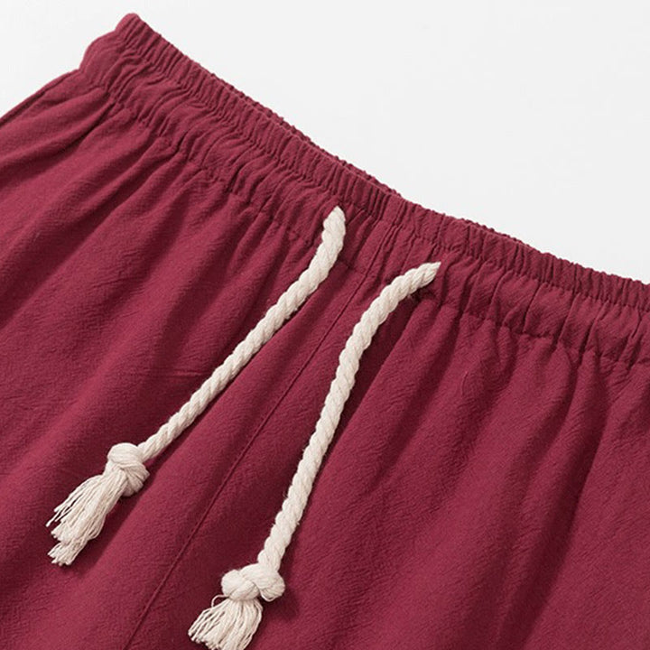 Buddha Stones, 2 szt., gładki męski komplet koszuli z długim rękawem i spodniami bawełnianymi z kieszeniami i żabką - image 10