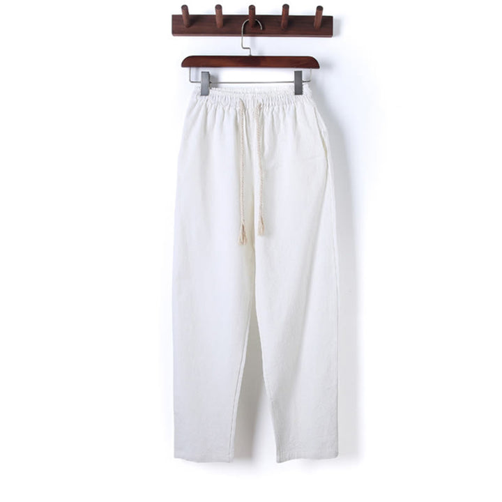 Buddha Stones, 2 szt., jednolity kolor, męski, bawełniany komplet koszuli z długim rękawem i spodniami, zapinany na guziki żaby, z kieszeniami - image 15