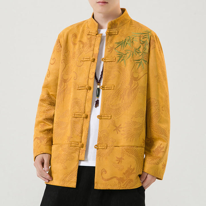 Kurtka męska z długim rękawem i guzikami w kształcie żaby z motywem kamieni Buddha Stones - image 18