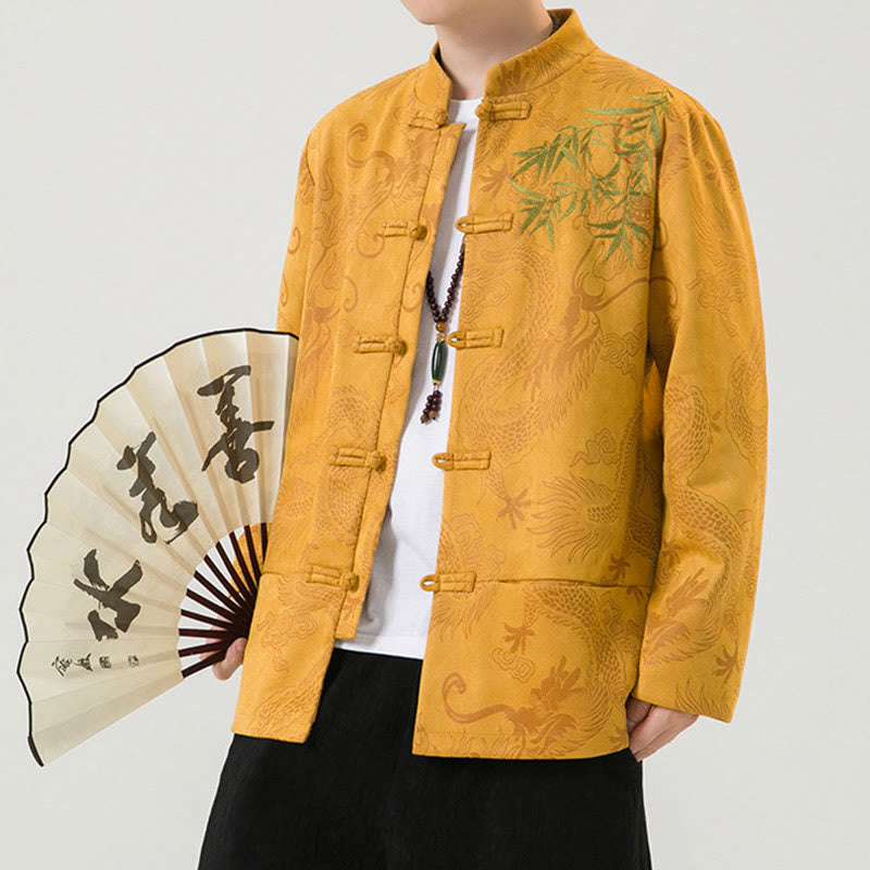 Kurtka męska z długim rękawem i guzikami w kształcie żaby z motywem kamieni Buddha Stones - image 15